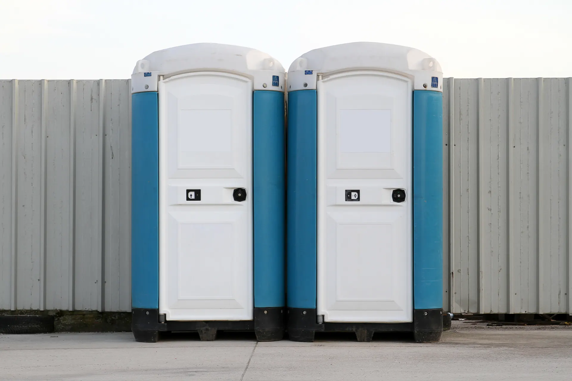 Row of porta potty units
