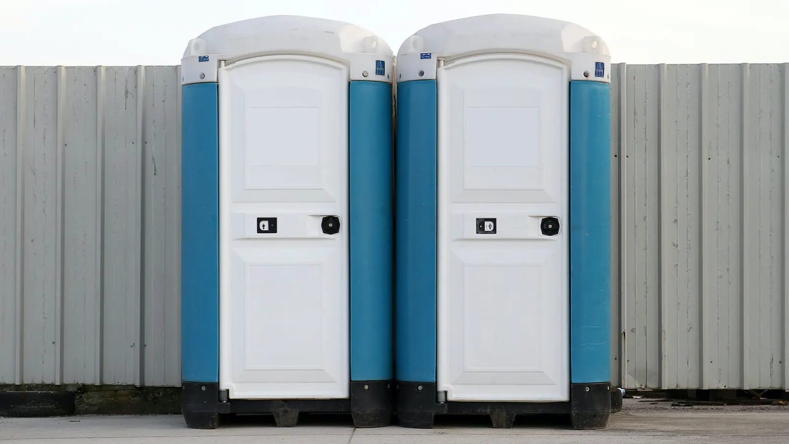 Row of porta potty units